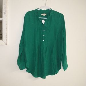 Loft green blouse size L nwt